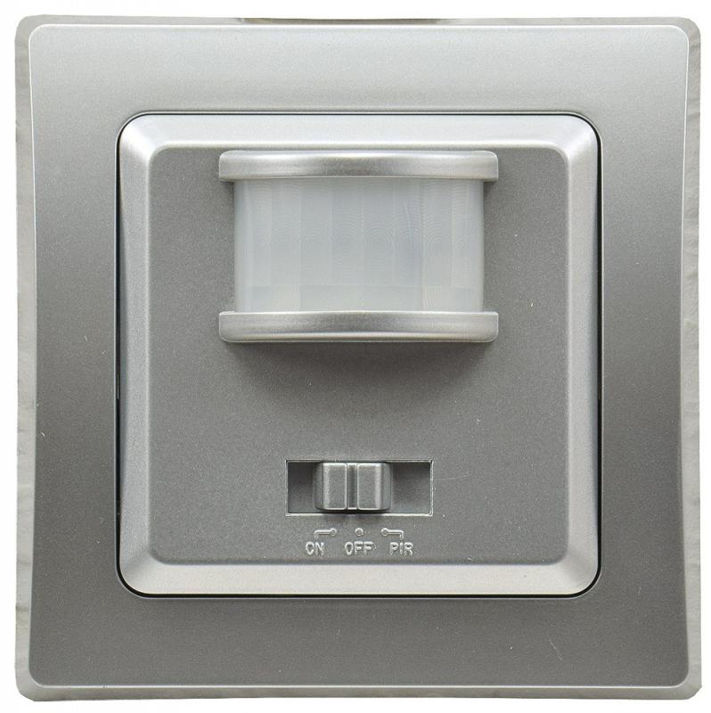 ChiliTec DELPHI 23010 Bewegungsmelder 160°, Silber, 250 V, LED-geeignet, Unterputz, 2-Draht
