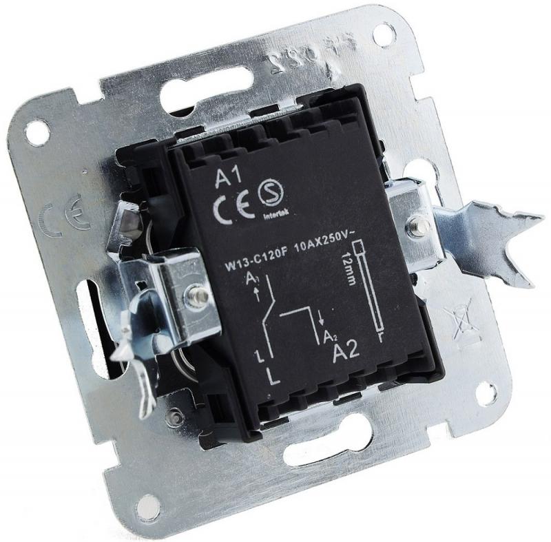 ChiliTec MILOS Kreuzschalter Anthrazit 250 V 10 A inkl. Rahmen – 23037