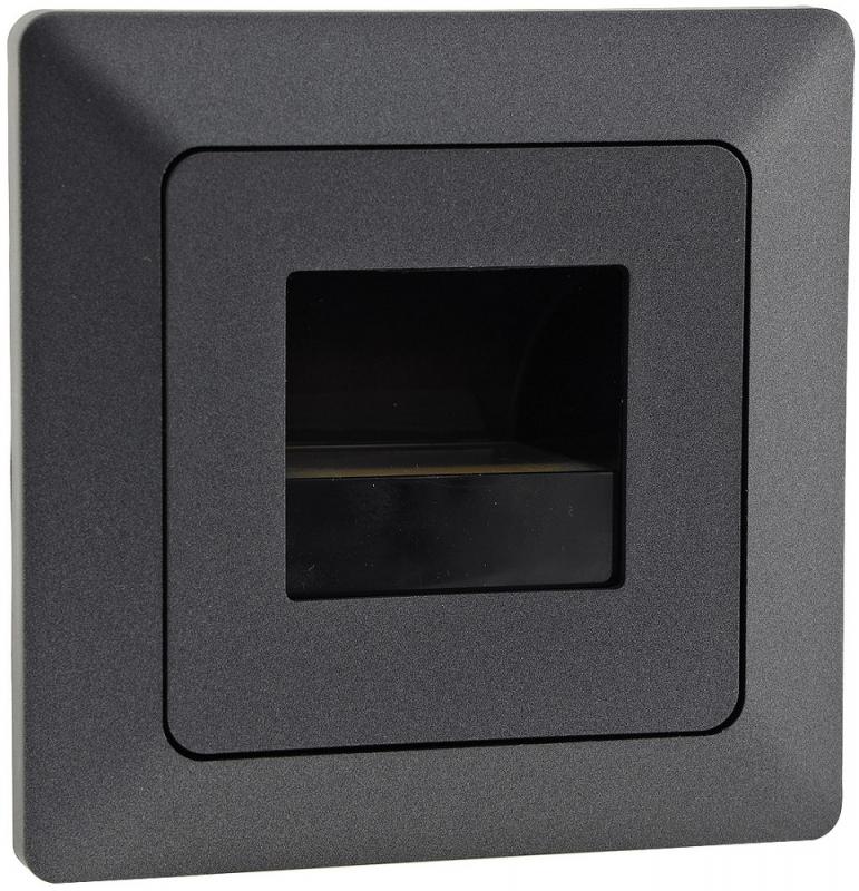 ChiliTec MILOS LED-Einbauleuchte COB Anthrazit 1,5 W 3000 K 110 lm 80 × 80 mm – 23048