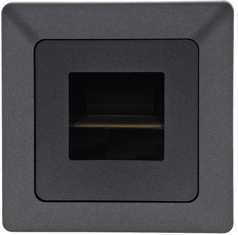 ChiliTec MILOS LED-Einbauleuchte COB Anthrazit 1,5 W 3000 K 110 lm 80 × 80 mm – 23048