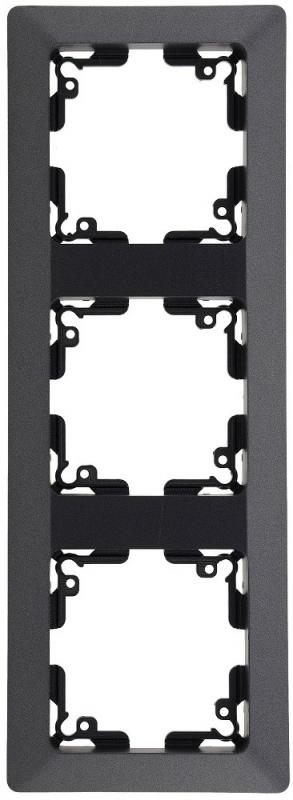 ChiliTec MILOS 3-fach Abdeckrahmen Anthrazit 224 × 80 mm – 23053