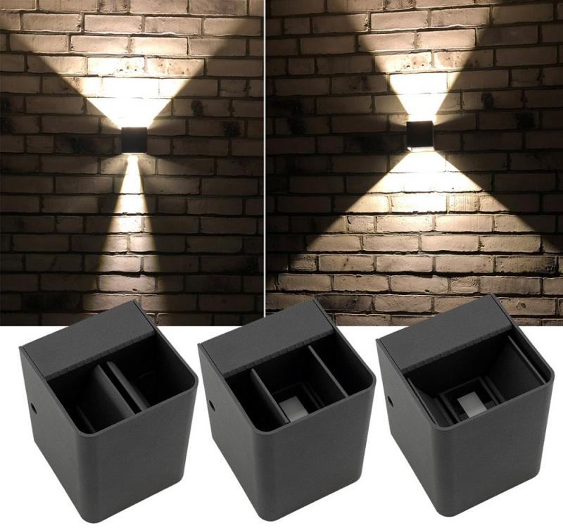 ChiliTec LED Wandleuchte "Fachada" IP54, 2x3,5W, 3000K, warmweiß