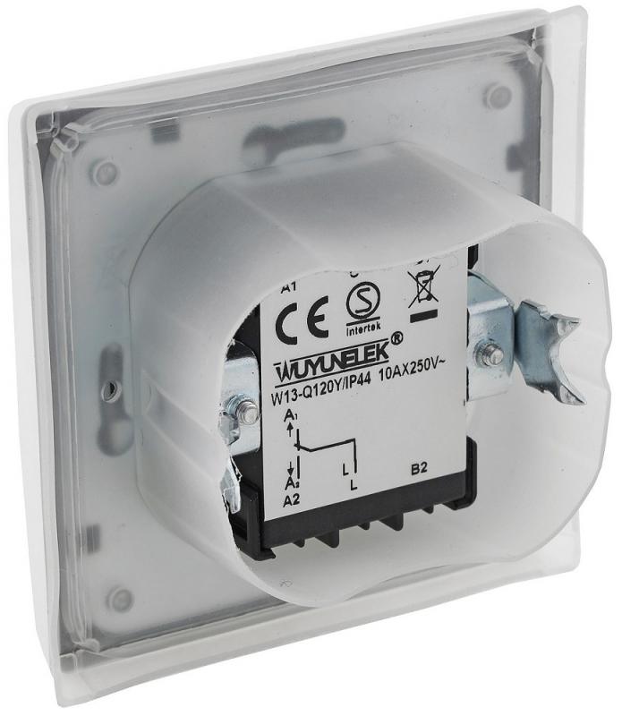 ChiliTec DELPHI 23236 Wechselschalter IP44, 250 V/10 A, Silber, Unterputz, inkl. Rahmen