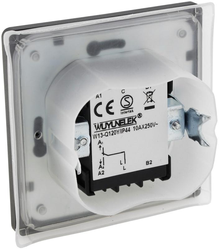 ChiliTec MILOS Wechselschalter Anthrazit 250 V 10 A inkl. Rahmen – 23746