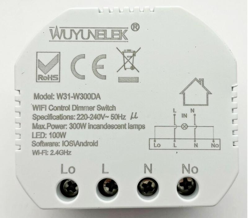 ChiliTec MILOS WiFi Unterputz Schalter + Dimmer Smart Home 10 A 230 V