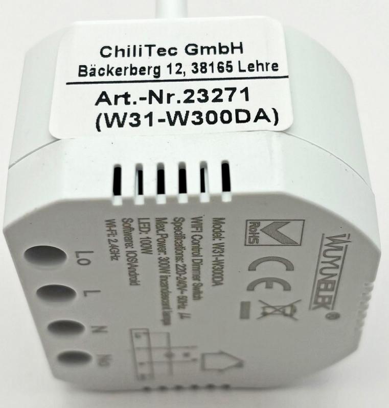 ChiliTec MILOS WiFi Unterputz Schalter + Dimmer Smart Home 10 A 230 V
