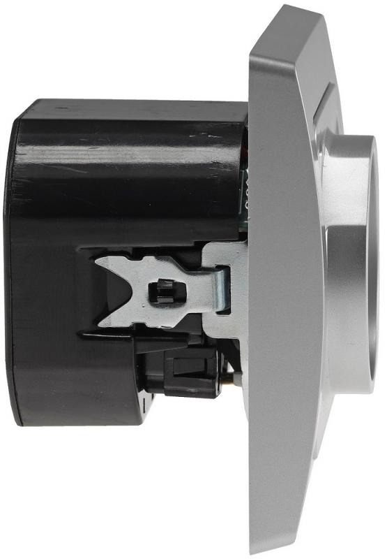 ChiliTec DELPHI 23341 Schutzkontakt-Steckdose mit USB-A + USB-C PD, 250 V, 16 A, Silber, Unterputz