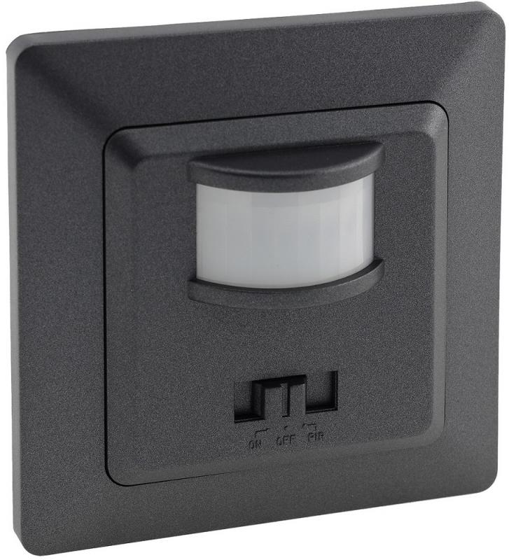 ChiliTec MILOS Bewegungsmelder 160° Anthrazit LED geeignet 250 V Unterputz 3-Draht – 23044