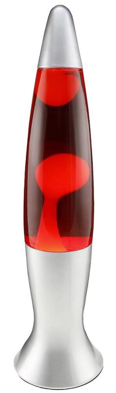 ChiliTec Lavalampe "CTL-ROGE" 40cm Wasser: Rot, Wachs: Gelb, Body: Silber