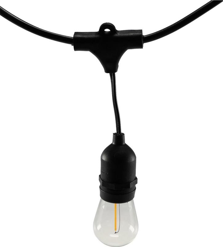 ChiliTec Biergarten-Lichterkette "CT-BGL 10Solar" 2m + 4,5m, 10x Filament Led Lampe, IP44