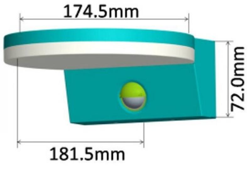 ChiliTec LED Wandleuchte "TORTUGUERO" IP65 15W, 1526lm, 140° Bewegungsmelder, 3000K