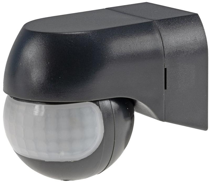 ChiliTec Aufputz Bewegungsmelder "CBM-Slim" 180° LED geeignet, IP44, 1-800W, anthrazit