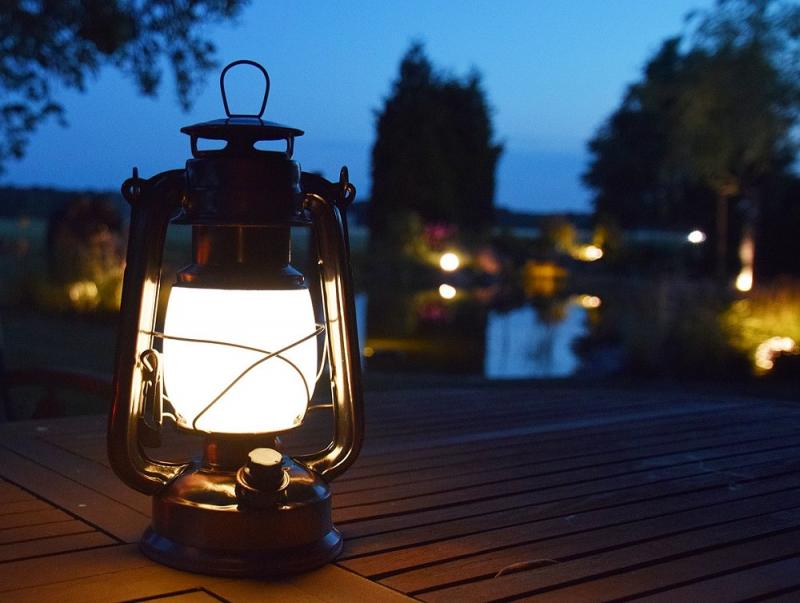 ChiliTec LED Akku Camping Laterne "CT-Copper Pro" ØxH 12x23,5cm, USB-C, warmweiß, dimmbar
