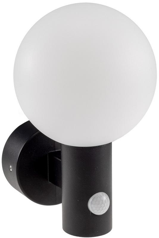 ChiliTec LED Wandleuchte "LAMU" mit PIR-Sensor IP65, 15W, schwarz, 4000k / neutralweiß