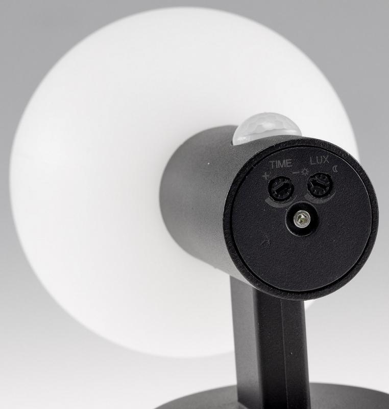 ChiliTec LED Wandleuchte "LAMU" mit PIR-Sensor IP65, 15W, schwarz, 4000k / neutralweiß