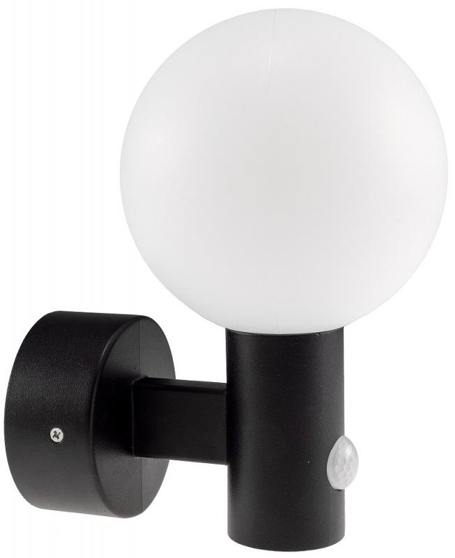ChiliTec LED Wandleuchte "LAMU" mit PIR-Sensor IP65, 15W, schwarz, 4000k / neutralweiß