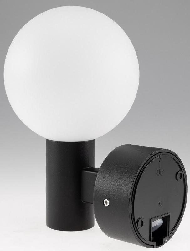 ChiliTec LED Wandleuchte "LAMU" mit PIR-Sensor IP65, 15W, schwarz, 4000k / neutralweiß