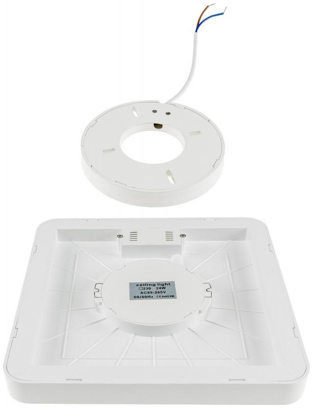 ChiliTec LED Deckenleuchte "Santano 24 Qw" 23x23cm, 24W, 2088lm, 2900K warmweiß
