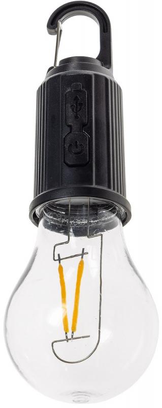ChiliTec LED Glühlampe mit Akku "CT-KL3", dimmbar mit Haken / Karabiner, 3000k / Warmweiß