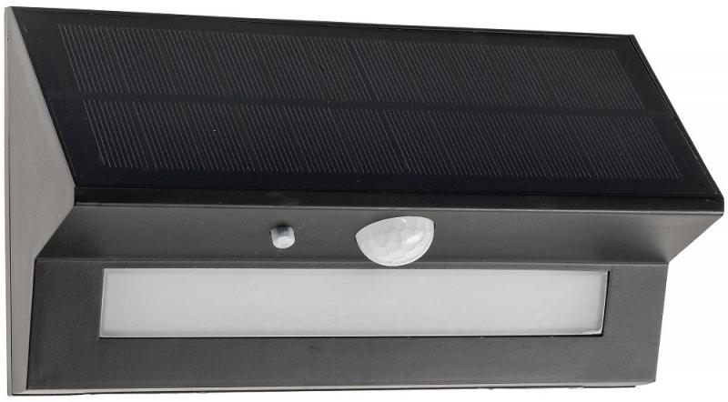 ChiliTec LED Solar Wandleuchte "SWL-AS400" IP44, warmweiß 3000K, PIR Sensor