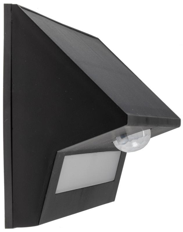 ChiliTec LED Solar Wandleuchte "SWL-AS400" IP44, warmweiß 3000K, PIR Sensor