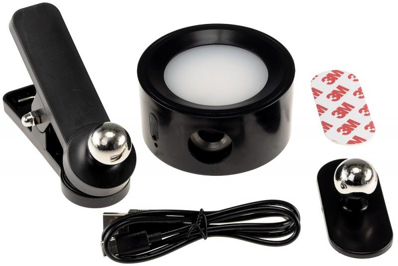 ChiliTec LED Akku Clip-Leuchte "CT-AKL3" Dimmbar, CCT 3000k-6000k, schwarz