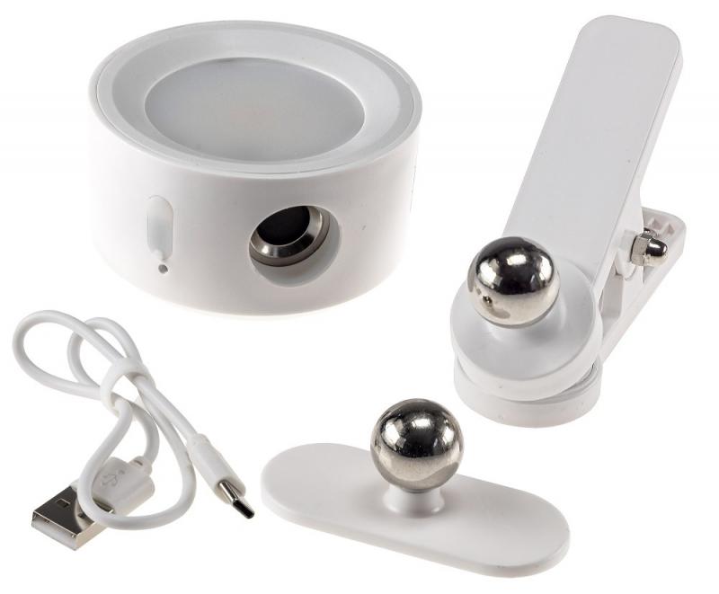 ChiliTec LED Akku Clip-Leuchte "CT-AKL3" Dimmbar, CCT 3000k-6000k, weiß