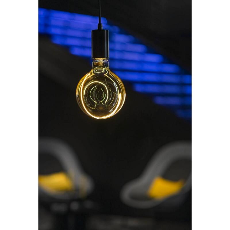 SLV 1008161 LED Illusion Globe 125 Crescent slanting, LED-Leuchtmittel, smokey, E27, PHASE, 6 W, 1900 K