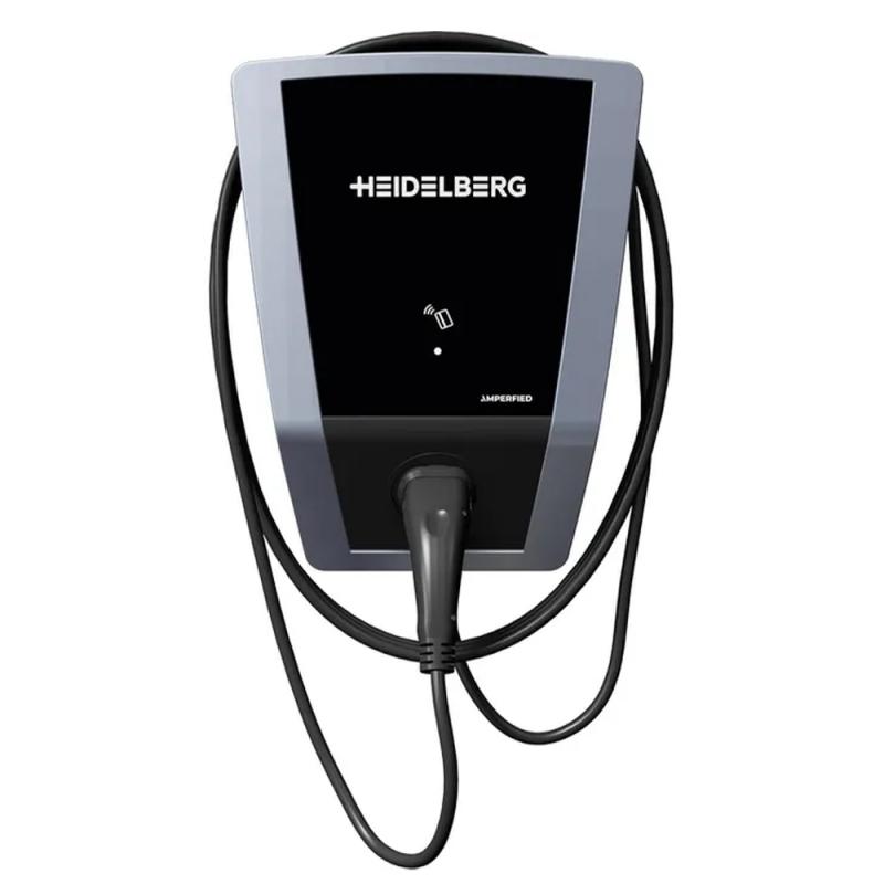 Heidelberg AMPERFIED connect.solar Wallbox 11 kW mit 7,5 m Typ-2-Ladekabel – PV-Überschussladen