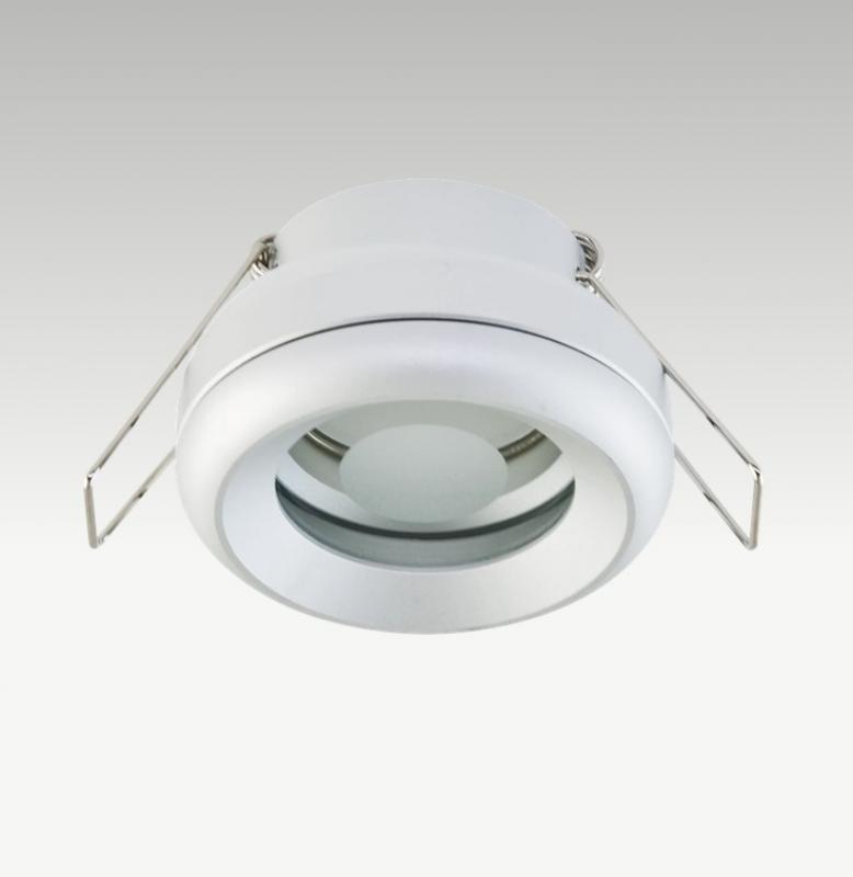 EVN 443128 Deckeneinbauleuchte rund Silber IP44 GZ4 12 V Einbaudurchmesser 46 mm