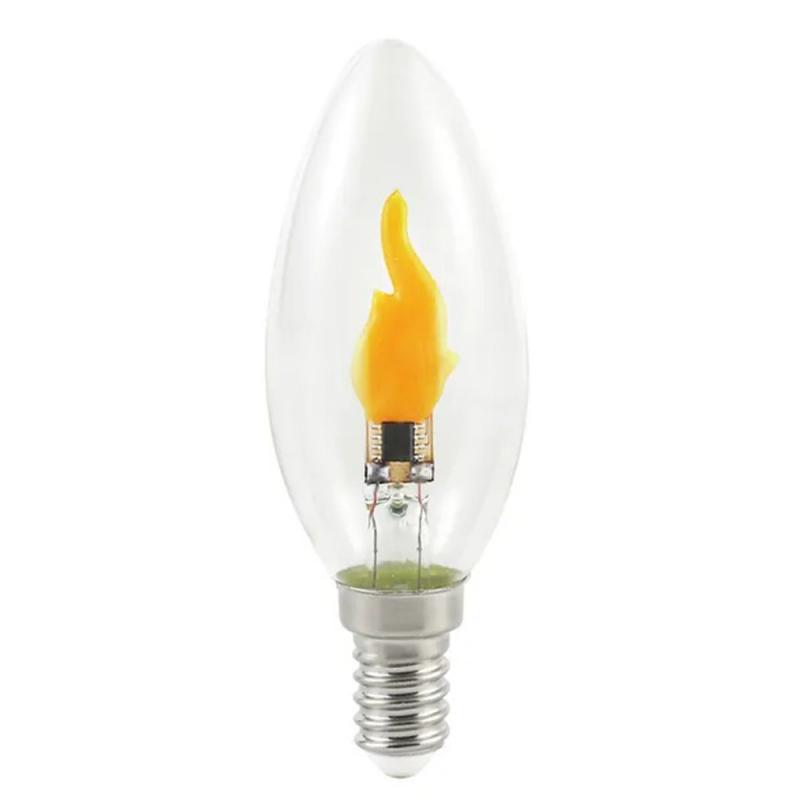 THORGEON LED Flicker Flame E14 0,5W B35 Kerze 1800K 8lm Klar Filament