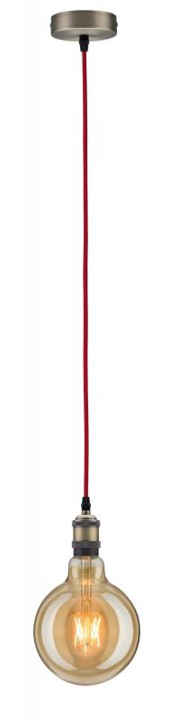 Paulmann 50386 Neordic Eldar Pendelleuchte max1x20W E27 Rot/Brüniert Metall