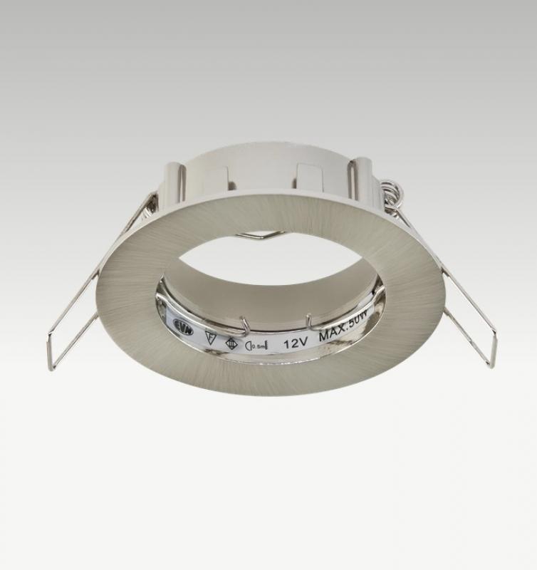 EVN 511013 Deckeneinbauleuchte Chrom satiniert ohne Fassung Einbaudurchmesser 62 mm