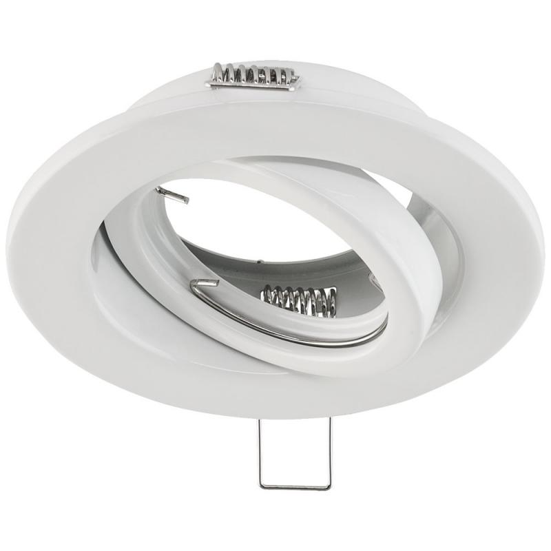 EVN Decken-Einbaustrahler für GU10 Leuchtmittel rund schwenkbar weiß IP20 GU10  EinbauØ80