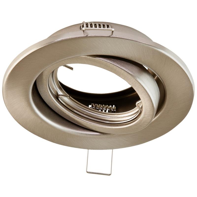 EVN Decken-Einbaustrahler für GU10 Leuchtmittel rund schwenkbar chrom-sat. IP20 GU10  EinbauØ80