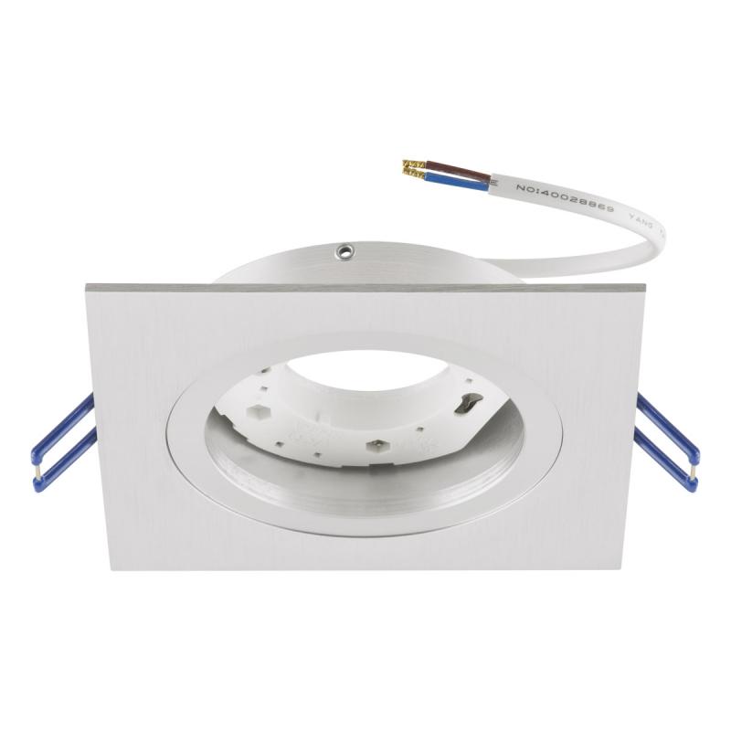 EVN 539414 Deckeneinbauleuchte 230V quadratisch Aluminium GX53 dimmbar Einbaudurchmesser 105 mm