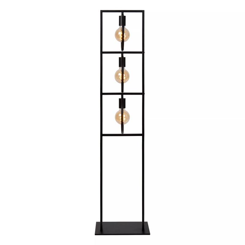 Lucide SUUS Stehleuchte 3xE27 Schwarz Metall Vintage modern drehbar