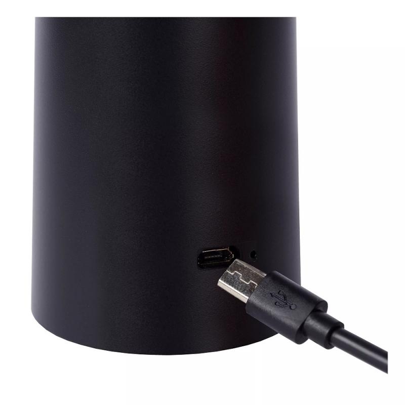 Lucide JIVE – wiederaufladbare LED Tischlampe CCT IP44 für Innen & Außen in Schwarz