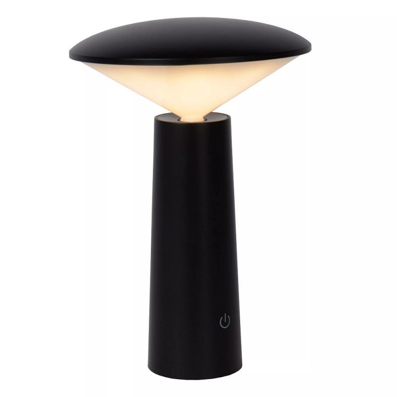 Lucide JIVE – wiederaufladbare LED Tischlampe CCT IP44 für Innen & Außen in Schwarz