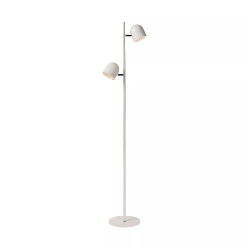 Lucide SKANSKA LED Stehlampe 2x5W 3000K 3-StepDim Weiß Modern Metall