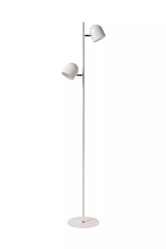 Lucide SKANSKA LED Stehlampe 2x5W 3000K 3-StepDim Weiß Modern Metall