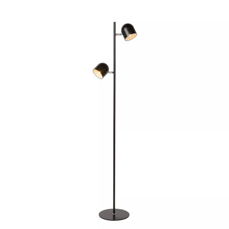 Lucide SKANSKA LED Stehlampe 2x5W 3000K 3-StepDim Schwarz Metall