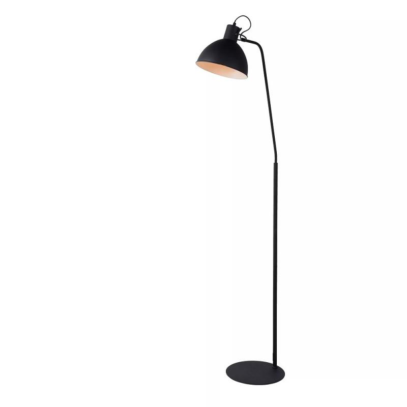 Lucide Stehlampe SHADI – Stehleuchte mit Leselampe & Schwenkarm Schwarz