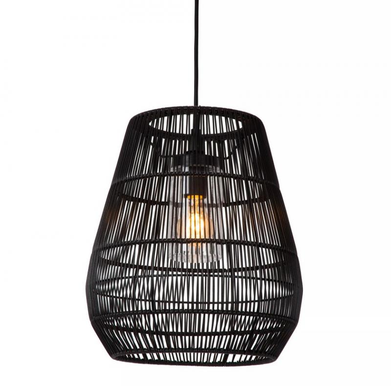 Lucide NERIDA Pendelleuchte Außen Ø35cm IP44 Schwarz
