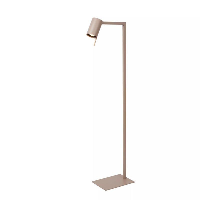 Lucide LESLEY Stehlampe mit Leselicht GU10 Taupe Metall modern dimmbar