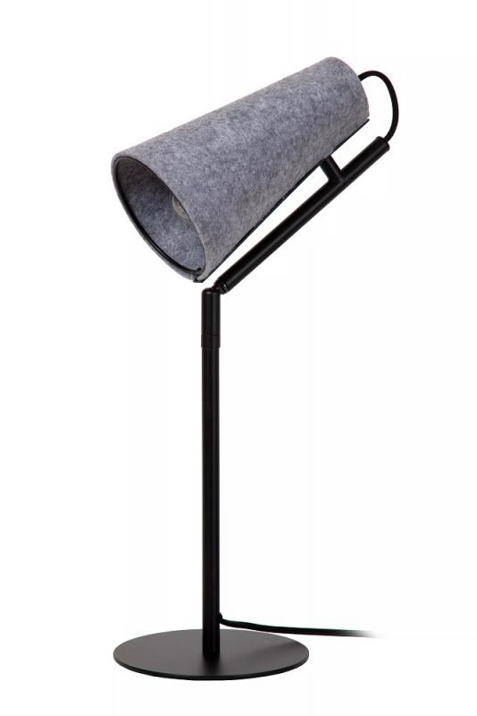 Lucide BENSEN Tischlampe E14 Grau Filz Japandi Leselampe modern