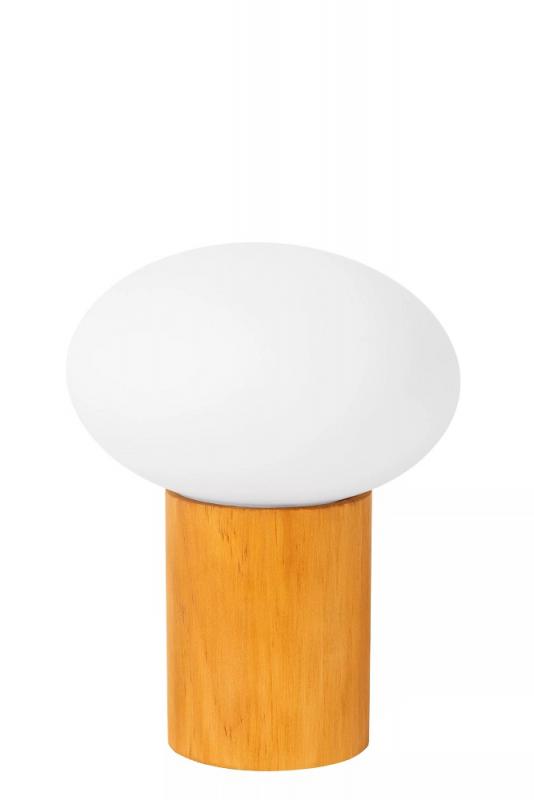 Lucide BIRTLE Tischlampe G9 Opal Glas Holz Japandi Ø15cm modern