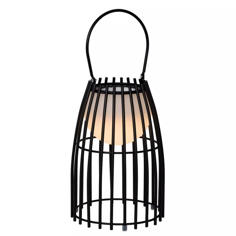 Lucide FJARA – wiederaufladbare LED Tischlampe Innen & Außen in Schwarz