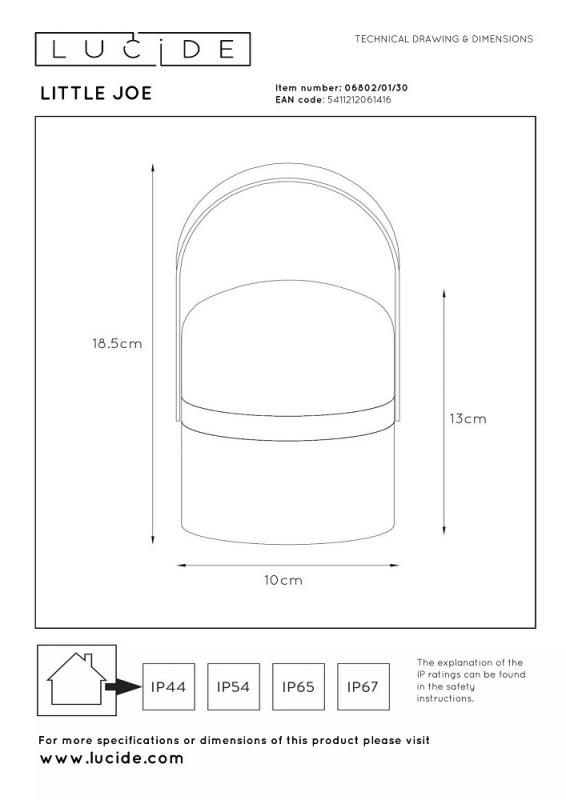 Lucide JIVE – wiederaufladbare LED Tischlampe CCT IP44 für Innen & Außen in Weiß