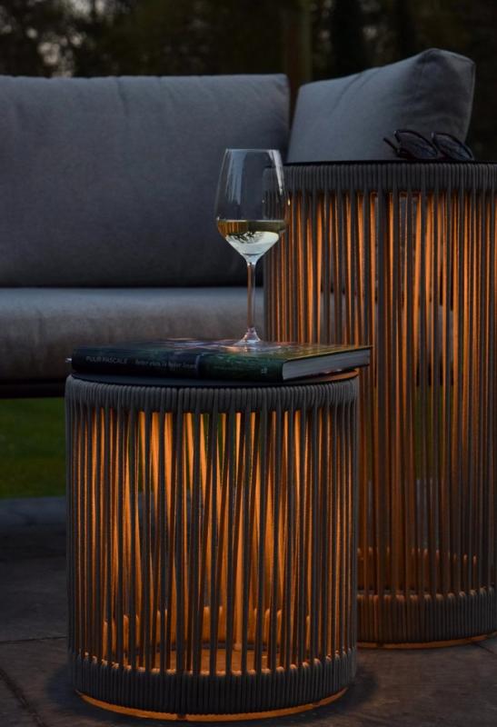 Lucide PINGI Akku-Stehlampe LED Outdoor IP44 Taupe 3-Stufen-Dim